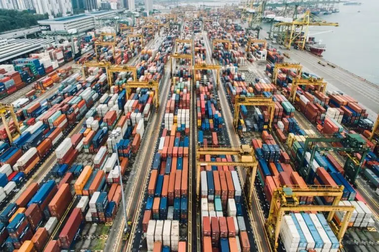 containers on a shore as part of a supply chain