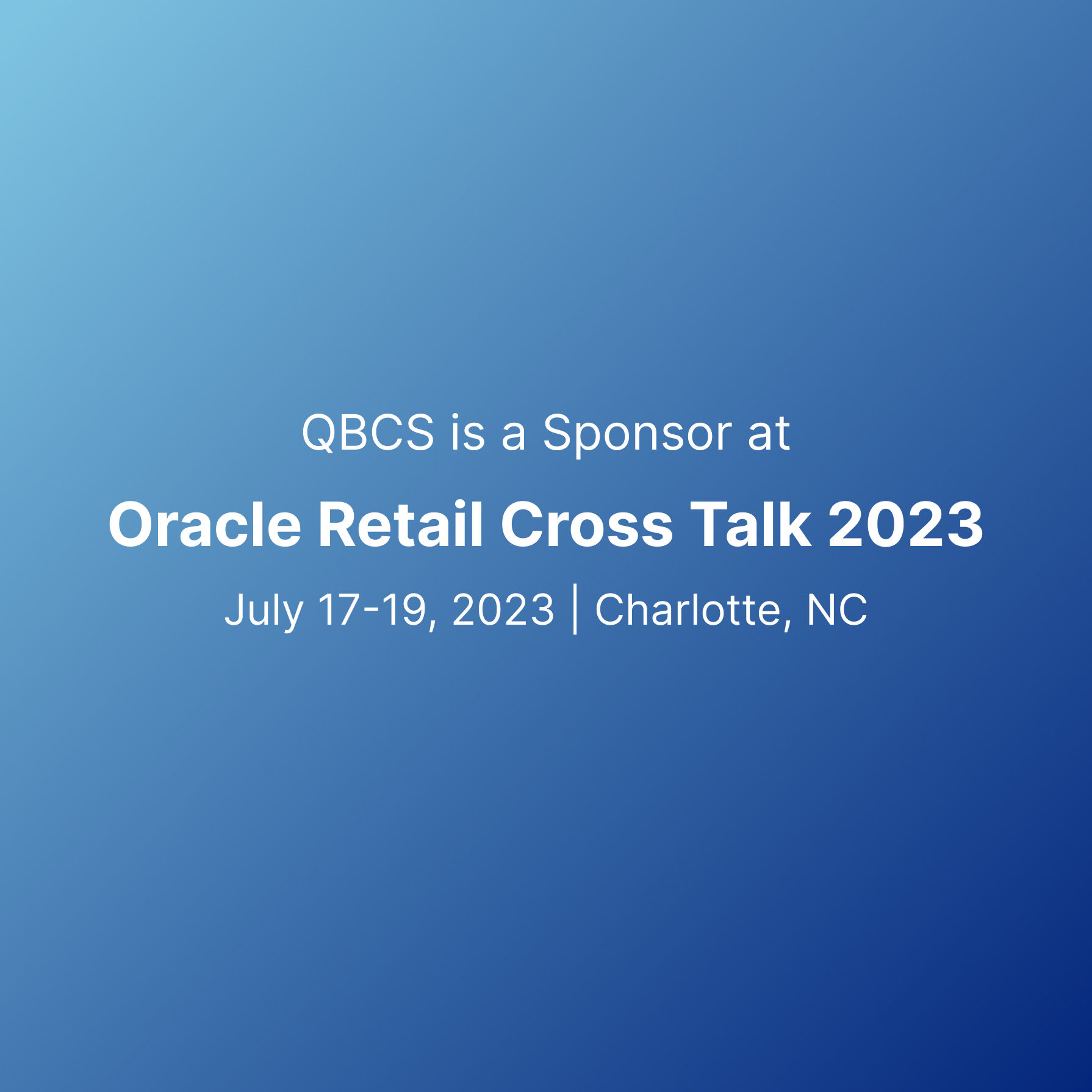 Read more about the article QBCS Sponsors Oracle Retail Cross Talk
